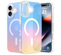 ÁRBOLORO Magnétique Irisée Coque pour iPhone 17 Compatible avec Magsafe, Étui Housse Iridescent Mate Fluorescente Colorée Antichoc Anti-Rayures Translucide Holographique Case