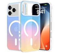 ÁRBOLORO Magnétique Irisée Coque pour iPhone 17 Pro Max Compatible avec Magsafe, Étui Housse Iridescent Mate Fluorescente Colorée Antichoc Anti-Rayures Translucide Holographique Case