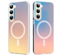 ÁRBOLORO Magnétique Irisée Coque pour Samsung Galaxy S23 Compatible avec Magsafe, Étui Housse Iridescent Mate Fluorescente Colorée Antichoc Anti-Rayures Translucide Holographique Case