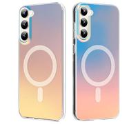 ÁRBOLORO Magnétique Irisée Coque pour Samsung Galaxy S23 Plus Compatible avec Magsafe, Étui Housse Iridescent Mate Fluorescente Colorée Antichoc Anti-Rayures Translucide Holographique Case