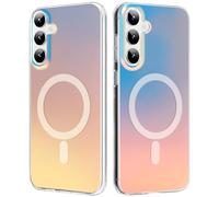 ÁRBOLORO Magnétique Irisée Coque pour Samsung Galaxy S24 Plus Compatible avec Magsafe, Étui Housse Iridescent Mate Fluorescente Colorée Antichoc Anti-Rayures Translucide Holographique Case