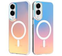 ÁRBOLORO Magnétique Irisée Coque pour Samsung Galaxy S25 Edge Compatible avec Magsafe, Étui Housse Iridescent Mate Fluorescente Colorée Antichoc Anti-Rayures Translucide Holographique Case