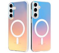 ÁRBOLORO Magnétique Irisée Coque pour Samsung Galaxy S25 Plus Compatible avec Magsafe, Étui Housse Iridescent Mate Fluorescente Colorée Antichoc Anti-Rayures Translucide Holographique Case