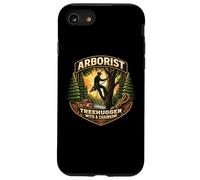 Arborist Tree Hugger avec Une tronçonneuse, Blague Amusante sur l'entretien des Grimpeurs Coque pour iPhone SE (2020) / 7/8