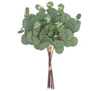 Arborus Lot de 2 branches décoratives d'eucalyptus artificielles - 43 cm - Branches d'eucalyptus artificielles - Vert - Vase décoratif - Branches artificielles pour table, salon, chambre à coucher