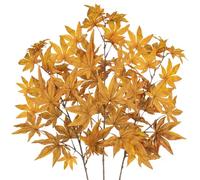 Arborus Lot de 3 tiges d'érable artificielles de 75,9 cm - Feuilles d'érable japonais artificielles - Feuilles d'automne marron sable - Décorations pour centres de table, mariage, Halloween,