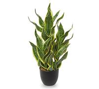 Arborus Plantes artificielles sansevieria trifasciata 81,3 cm plantes artificielles dans un pot plantes vertes pour décoration de la maison