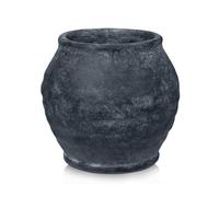 Arborus Vase rustique pour fleurs 15 cm, petit pot en ciment à ouverture 12 cm, gris clair, vintage, pour plantes séchées, salon, table, entrée, salle de bain, étagère, cheminée, décoration intérieure