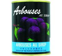 Arbouses au sirop en conserve - Marque Coq - Fruits exotiques - 567G (Lot de 12 boîtes)