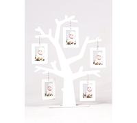 Arbre 5 cadres photos Blanc