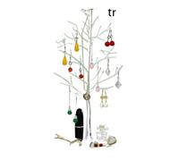 arbre à bijoux Présentoir de bijoux en forme d'arbre avec plateau, boucles d'oreilles, colliers, bagues, support rangement, tour bureau, 1 pièce