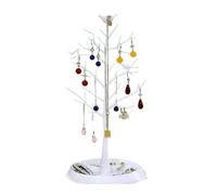 arbre à bijoux Présentoir de bijoux en forme d'arbre avec plateau, boucles d'oreilles, colliers, bagues, support rangement, tour bureau, 1 pièce