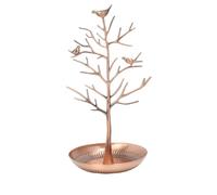 arbre à bijoux Présentoir de boucles d'oreilles en alliage métallique à Double couche, arbre oiseaux, bijoux forme sycomore, Style artistique