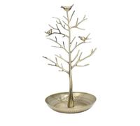 Arbre à Bijoux Présentoir de boucles d'oreilles en alliage métallique à Double couche, arbre oiseaux, bijoux forme sycomore, Style artistique(Ancient cyan Bird Tree)