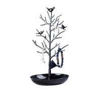 Arbre à Bijoux Présentoir de boucles d'oreilles en alliage métallique à Double couche, arbre oiseaux, bijoux forme sycomore, Style artistique