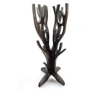 Arbre à Bijoux / rangement bijoux en bois finition ""noir vintage""