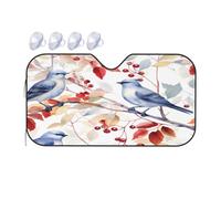 Arbre À Branches d'oiseaux Voiture Couverture Pare Brise Pliable Pare-Soleil avec Ventouses Voiture Housses De Soleils pour SUV Berlines Voitures 76x140cm