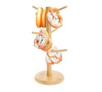 Arbre à café en bois 34 × 14 cm | Support pour arbre à mouches avec 6 crochets Finition sans bavure lisse, organisateur de comptoir de cuisine, support pour présentoir, étagère à café Mùg | Cuisine