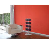 Radius Étagère murale double CD 90cm argent 8 rayon