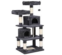 Arbre à chat - 145 cm de haut - Avec colonne à chat - Grande plate-forme - Maison pour chat - Balles en peluche - Plusieurs étages - Tour d'escalade