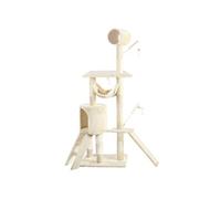 VOUNOT® Arbre à Chat Geant avec Griffoir XXL Arbre à Grimper pour Chat Centre d’Activités avec Niche et Plateformes pour Félins Hauteur 154cm Beige
