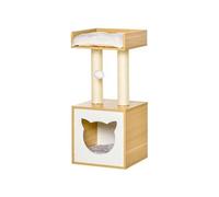 PawHut Arbre à Griffer Sisal avec Plateforme Supérieure et Jouet Suspendu Hauteur 81cm | Aosom France