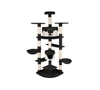 Arbre à chat 204 cm avec griffoir et plateforme d'escalade noir/blanc