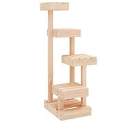 vidaXL Arbre à chat 45,5x49x103 cm Bois de pin massif 4 niveaux piliers en sisal naturel 824648