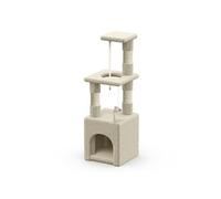 VOUNOT® Arbre à Chat Multi-Niveaux avec Griffoir Arbre à Grimper pour Chat avec Corde et Plateformes pour Félins Hauteur 88cm Beige