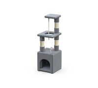 VOUNOT® Arbre à Chat Multi-Niveaux avec Griffoir Arbre à Grimper pour Chat avec Corde et Plateformes pour Félins Hauteur 88cm Gris