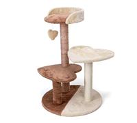 Arbre à Chat à 3 Niveaux, Design en Forme de cœur, Structure Robuste, idéal pour Jouer, se Reposer et gratter.
