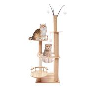 Arbre à chat à 4 étages avec capsule spatiale transparente, plateformes d'observation, arbre à chat pour l'escalade, le grattage, l'observation et les jeux.