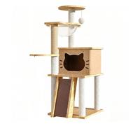 Arbre à Chat à Plusieurs Niveaux avec poteaux en sisal, hamac et Balle de Jeu
