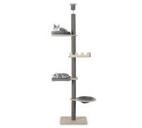 Arbre à chat adjustable du sol au plafond 236-271 cm 5 niveaux avec perchoir et