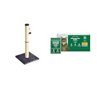 Arbre à Chat Amazon Basics (80 cm, Gris) avec by Amazon Nourriture pour Chats Adultes sans céréales sélection variée en gelée (48x100g)