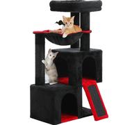 Arbre à chat, appartements spacieux, hamac confortable, poteaux griffoirs résistants, AMT0282BK, L