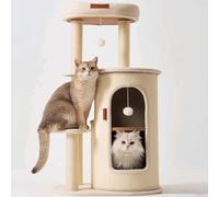 Arbre à Chat, Arbre a Chat Pas Cher avec Condos à Double Couche, Boule Suspendue Interactive et Griffoirs en Sisal pour Une Activité Intérieure Relaxante