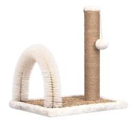 Arbre à chat avec arc de brosse et poteau à gratter | Compact, avec rondelle et balle suspendue, pour le toilettage et le jeu