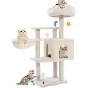 Arbre à chat avec cadre en métal et hamac - 101,6 cm - Arbre à chat pour chats d'intérieur et de grande taille - Tour à chat avec griffoir - Meubles avec perchoir en nuage - Tour d'escalade pour