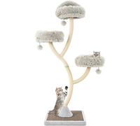 Arbre à Chat giantex avec Cadre en métal incurvé, avec balles suspendues (Gris) G