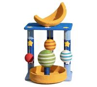 Arbre À Chat avec Capsule Spatiale, Griffoir et Jouets Interactifs, Aire de Jeux Cosmique pour Chats D'intérieur(A)