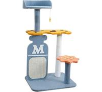 Arbre à Chat avec griffoir en Sisal, activité d'escalade pour Chat, Tour pour Animaux de Compagnie, Gourde de Jeu pour Chats, Chatons, Animaux de Compagnie, 3 Couches