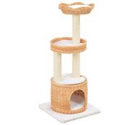 Arbre À Chat Avec Griffoir En Sisal Naturel Bois De Saule