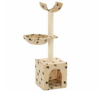 Arbre à Chat avec Griffoirs en Sisal 105 cm Beige Grattoir Animaux vidaXL