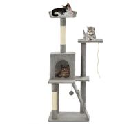 Arbre à Chat avec Griffoirs en Sisal 120 cm Gris Grattoir à Chat vidaXL