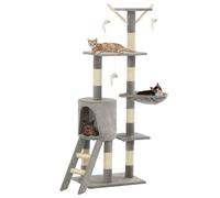 Arbre à Chat avec Griffoirs en Sisal 138 cm Bleu Foncé Grattoir à Chat vidaXL