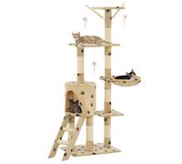Arbre à Chat avec Griffoirs en Sisal 138 cm Bleu Foncé Grattoir à Chat vidaXL