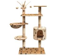 Arbre à Chat avec Griffoirs en Sisal 150 cm Gris Tour de Jeu pour Chat vidaXL
