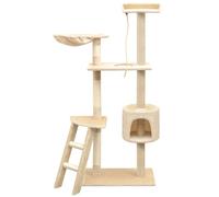 Arbre à Chat avec Griffoirs en Sisal 150 cm Gris Tour de Jeu pour Chat vidaXL
