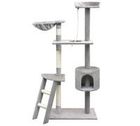 Arbre à Chat avec Griffoirs en Sisal 150 cm Gris Tour de Jeu pour Chat vidaXL